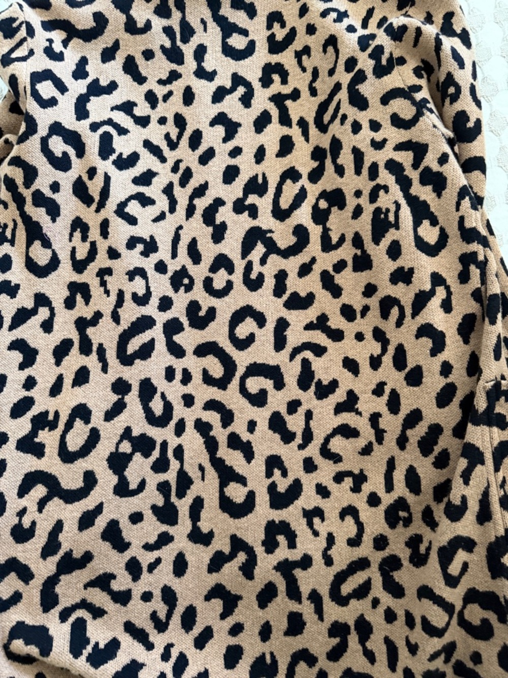 J. Crew Sophie Wool Blend Open-Front Sweater Blazer Animal Print Leopard size XS - Picture 6 of 6